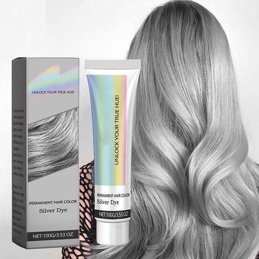 🎁2-in-1 Natural Essence Extract Silber Haarfarbe🔥Vegan, schadensfrei & Instagram-würdiges graues Haar! 📸