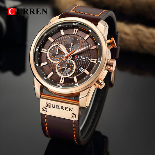 Men’s Vintage High-End Business Watch - Quick-Release Leather/Steel, Slim Dress Profile, Premium Finishing 🖤