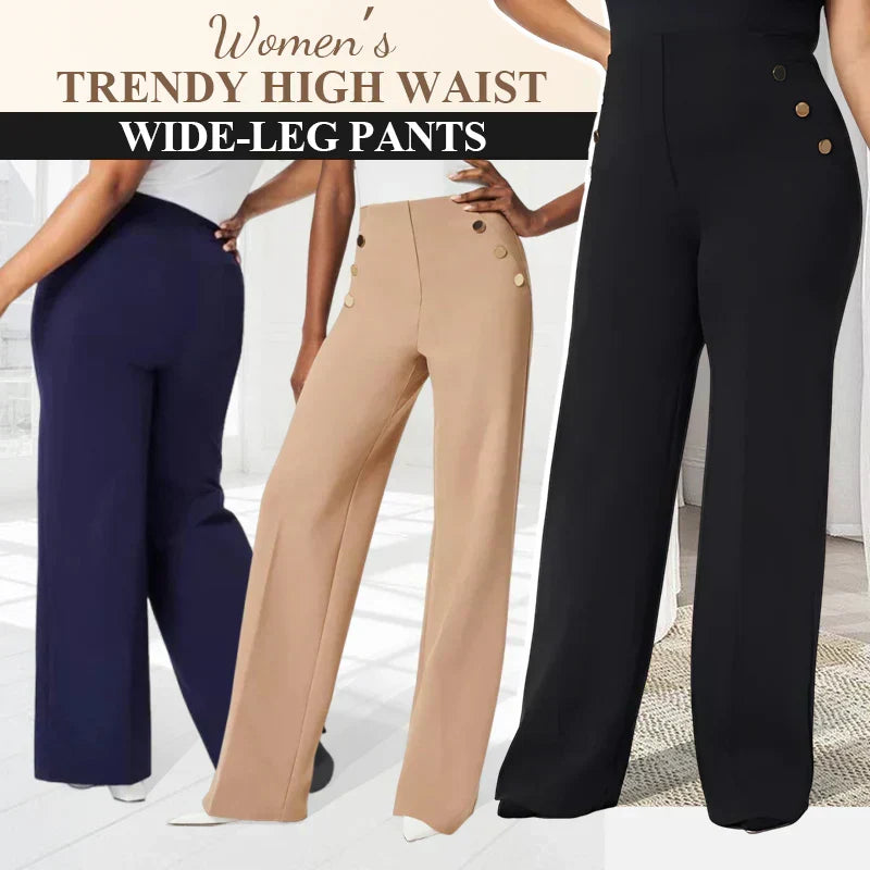 👖 50% OFF NOW! ✨ High-Waist Wide Leg Pants – Figure-Flattering, 3 Adjustable Lengths & Super Stretch 🏃‍♀️
