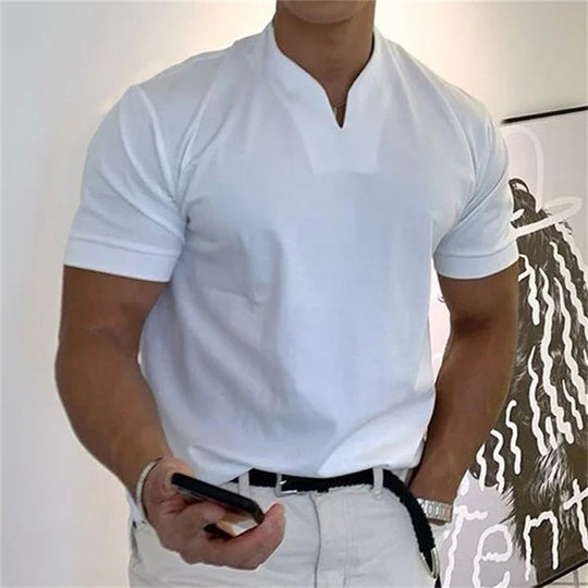 🥳2026 HOT SALE🥳💞50K+ SOLD!💥💎Men Gentlemans Business Short Sleeve Fitness T-shirt