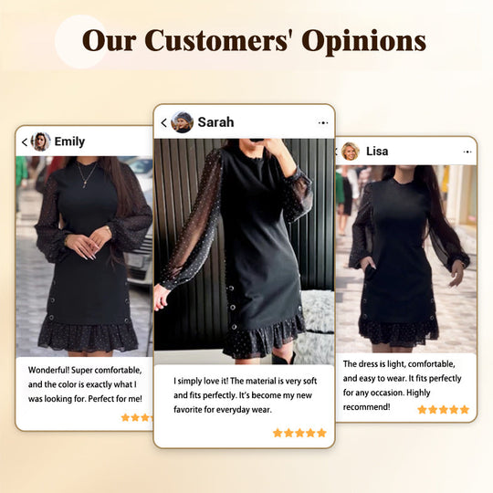 ✨ Flattering Elegance | Women's Rhinestone Round-Neck Midi Dress