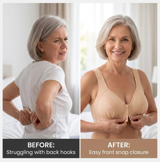 📢👙LAST DAY SPECIAL PRICE⚡CloudComfort™ Front-Button Cotton Bra – Breathable • Wire-Free • All-Day Support • Non-Padded & Skin-Friendly 🌿