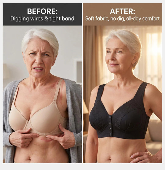 📢👙LAST DAY SPECIAL PRICE⚡CloudComfort™ Front-Button Cotton Bra – Breathable • Wire-Free • All-Day Support • Non-Padded & Skin-Friendly 🌿