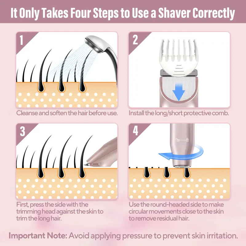 💜Sconto del 50%💜Rifinitore bikini per donna, rasoio elettrico e ricarica rasoio, 2 in 1, impermeabile IPX7