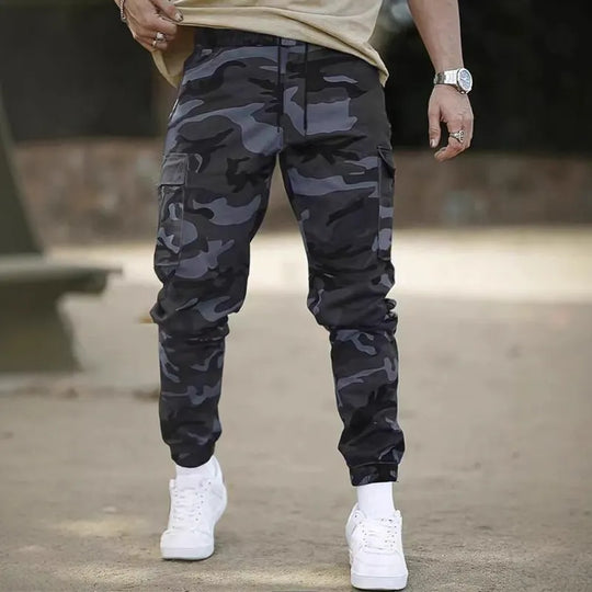 Pantalon de travail décontracté à motif camouflage