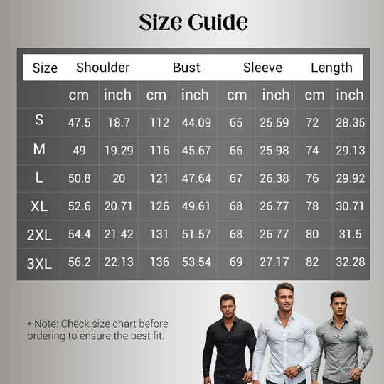 🔥50% OFF!🔥Men's Solid Color Lapel Long Sleeve Button-Down Shirts