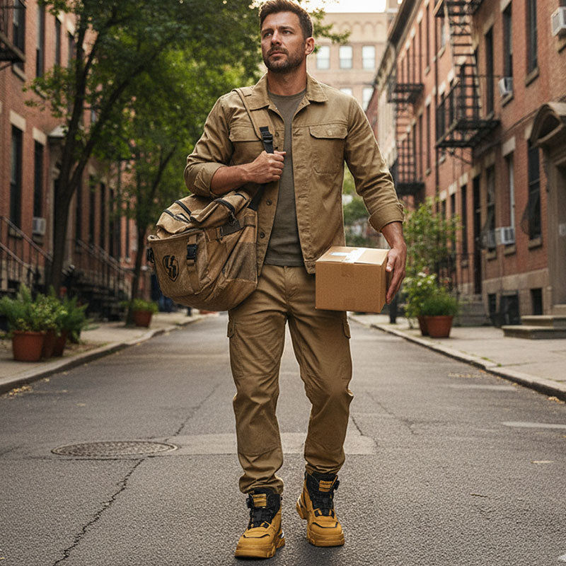 🔥49% POIS🔥Miesten ulkokäyttöön tarkoitetut kääntyvät solkityökengät 🔄👞 – Vedenpitävä 💦, Liukumaton 🚶‍♂️, Mukava , Hengittävä 🌬️