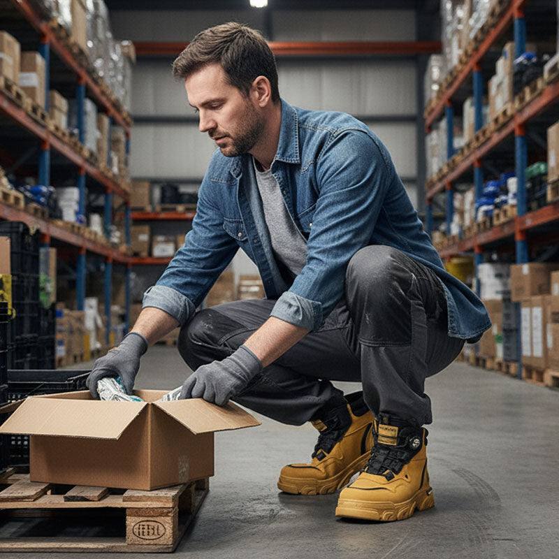 🔥49% POIS🔥Miesten ulkokäyttöön tarkoitetut kääntyvät solkityökengät 🔄👞 – Vedenpitävä 💦, Liukumaton 🚶‍♂️, Mukava , Hengittävä 🌬️