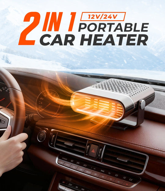 ❄️Winter Hot Sale 49% OFF🔥2-in-1 Portable Car Heater with 360° Rotation