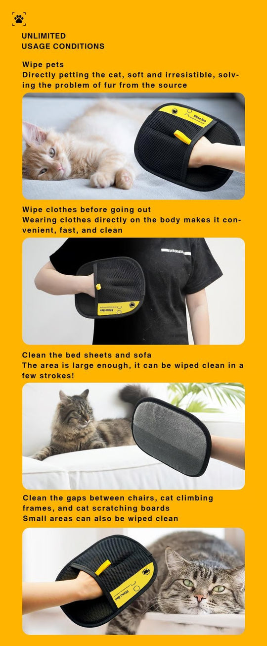 🔥2026 Hot Sale 50% OFF✨⚡ 50K+ SOLD! 🎁Reusable Electrostatic Pet Hair Removal Glove - Works on Clothes, Couch, Car & All Fabric Surfaces