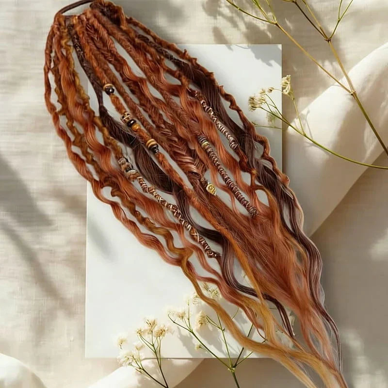 📢📢50%  OFF !! ⏰Bohemian Textured Ponytail | Instant Dreadlock Hair Extension | Easy Clip-In for Festivals & Nights Out