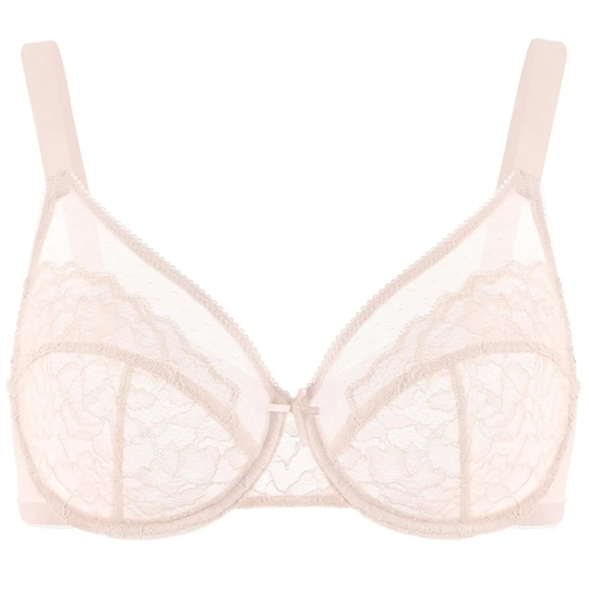 💞50K+ SOLD!👙HSIA Enchante Floral Lace Plus Size Underwire Unlined Unpadded Minimizer Full Coverage Bra Women's Wear Comfortable Breathable Mesh Cup