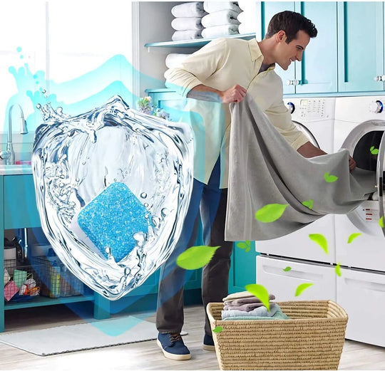 🔥Solange der Vorrat reicht 50 % Rabatt!🎉Washing Machine Deep Cleaner Tablets ( Buy 1 Get 1 FREE )