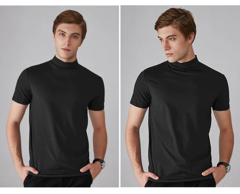 🔈🔈2026 Hot Sale – 50% Discount🎁Men's High Neck Slim Fit T-shirt