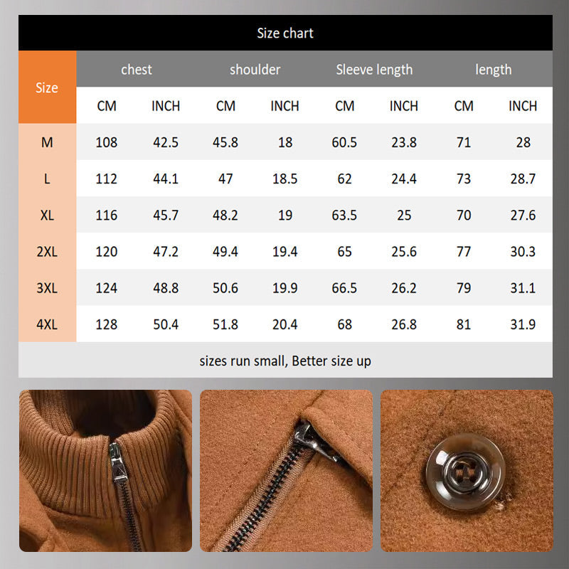 ⏳Offre à durée limitée : 50 % de réduction⏰Trench-coat classique en laine mélangée pour homme 🧥