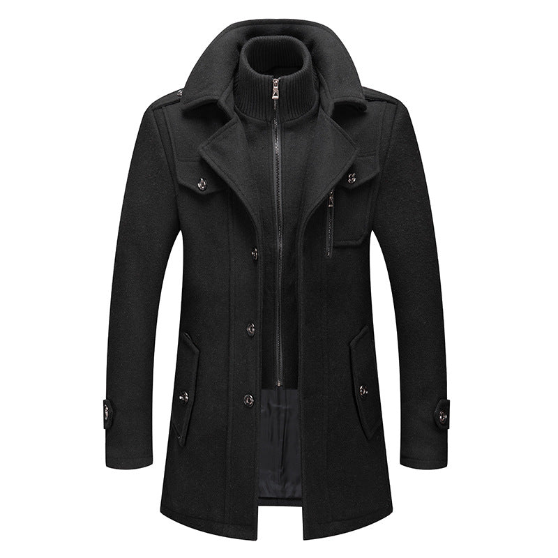 ⏳Offre à durée limitée : 50 % de réduction⏰Trench-coat classique en laine mélangée pour homme 🧥