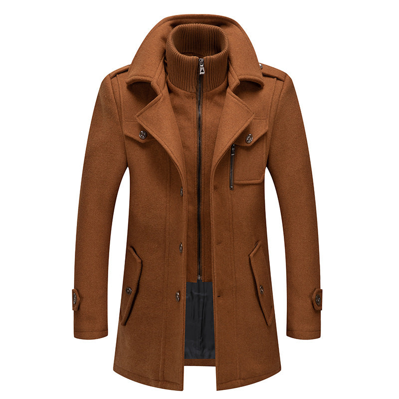 ⏳Offre à durée limitée : 50 % de réduction⏰Trench-coat classique en laine mélangée pour homme 🧥