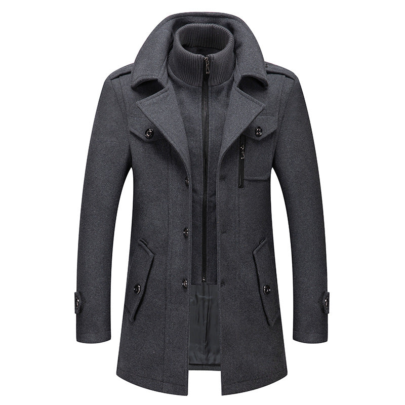 ⏳Offre à durée limitée : 50 % de réduction⏰Trench-coat classique en laine mélangée pour homme 🧥