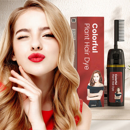 🔥JUALAN PANAS DISKAUN 50%.🔥Pewarna Rambut Tumbuhan Berwarna-warni - Dengan Aplikator Sisir Inovatif