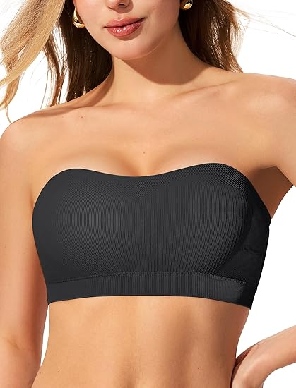 🥳2026 HOT SALE🥳💞50K+ SOLD!⚡ProKloud Strapless Push Up Bras for Women Wireless Bandeau Bra Non-Slip Silicone Tube Top Padded Convertible Bralette