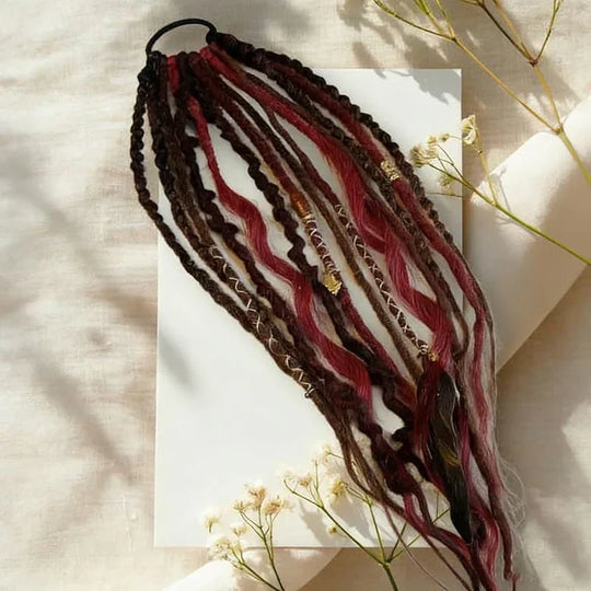 📢📢50%  OFF !! ⏰Bohemian Textured Ponytail | Instant Dreadlock Hair Extension | Easy Clip-In for Festivals & Nights Out