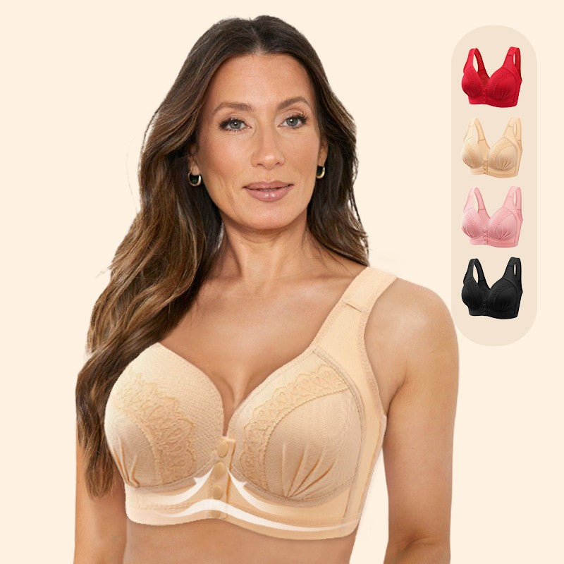 📢👙LAST DAY SPECIAL PRICE⚡CloudComfort™ Front-Button Cotton Bra – Breathable • Wire-Free • All-Day Support • Non-Padded & Skin-Friendly 🌿