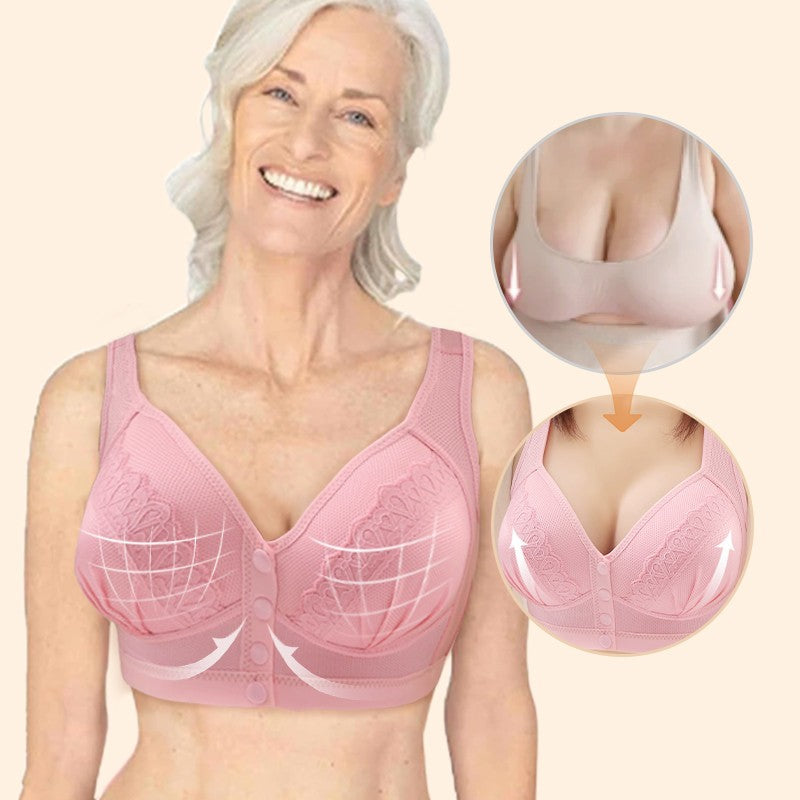 📢👙LAST DAY SPECIAL PRICE⚡CloudComfort™ Front-Button Cotton Bra – Breathable • Wire-Free • All-Day Support • Non-Padded & Skin-Friendly 🌿