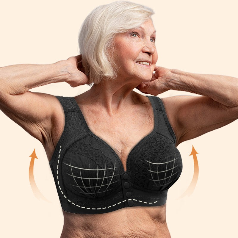 📢👙LAST DAY SPECIAL PRICE⚡CloudComfort™ Front-Button Cotton Bra – Breathable • Wire-Free • All-Day Support • Non-Padded & Skin-Friendly 🌿