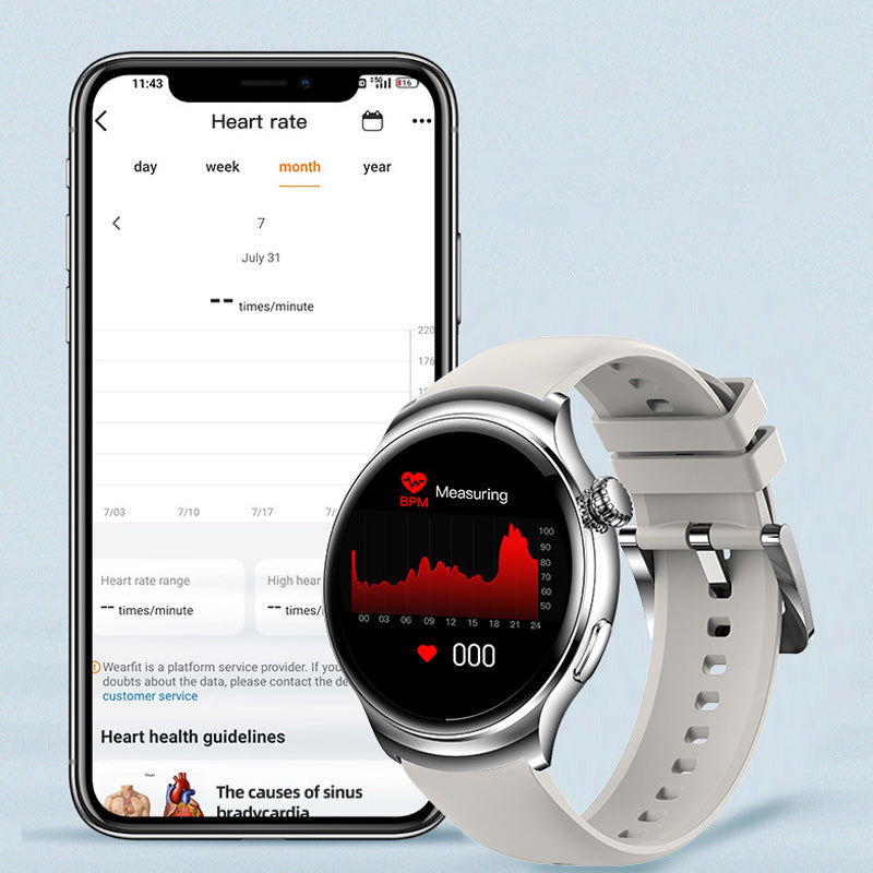 ✨Nyinkommet 50% rabatt✨Multifunktionell rund sport smartklocka