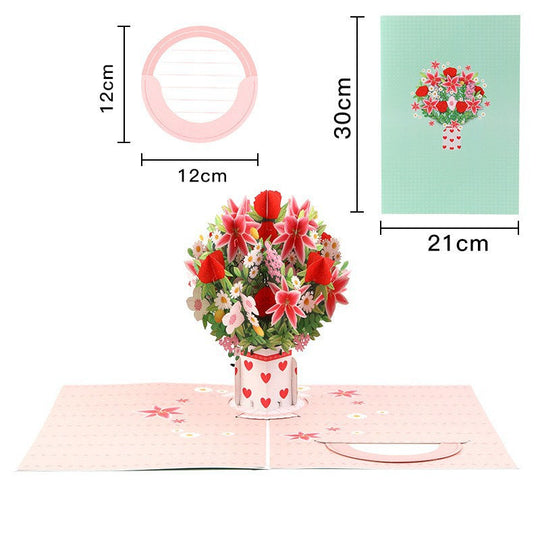 🏆35K+ SOLD! 🌼💌 Forever-Blooming 3D Flower Pop-Up Card– Personalized Love Message & Everlasting Bloom 🎁