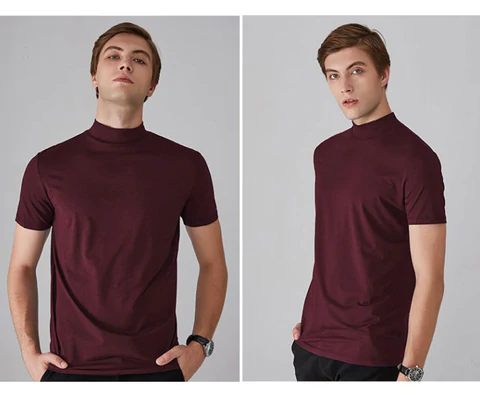 🔈🔈2026 Hot Sale – 50% Discount🎁Men's High Neck Slim Fit T-shirt