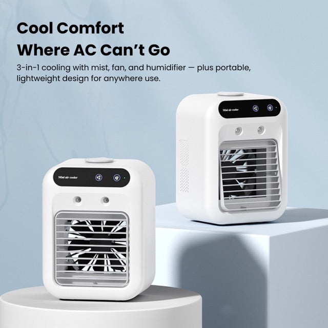 🎉2025 New Products Hot Sale✨Mini Portable Air Conditioner Cooler Humidifier,Ultra-Quiet & Energy Saving