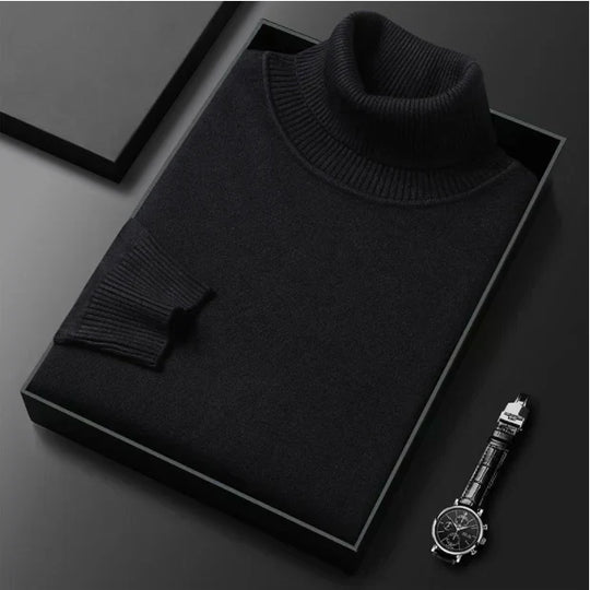 ⏳ 2026 Hot Sale!  ⏰Men's Solid Color Premium Turtleneck Sweater👔