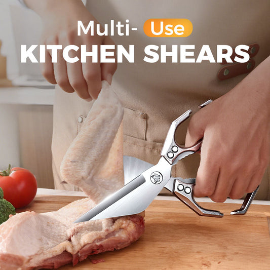 🔥Hot Sale（💥50%OFF）🔥Multifunctional Heavy-Duty Kitchen Shears✂️Bone-Cut Power, Non-Slip Grip🍗