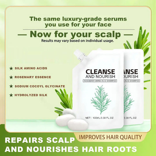 Uppfriskande len & Glansigt hårschampo