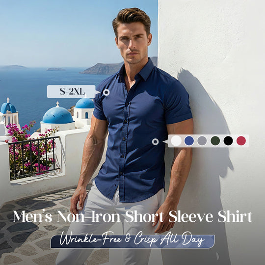 👔 50% OFF NOW! ✨ Men's Non-Iron Shirts – Wrinkle-Free, Comfortable All Day & Perfect for Business or Casual 👕