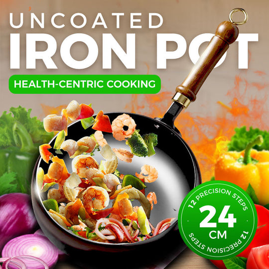 ⏳Time-limited Special 50% Off⌛Uncoated Thick Iron Pot