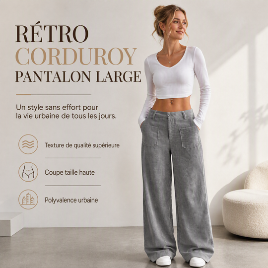 👖 Pantalon large décontracté coupe relax pour femme