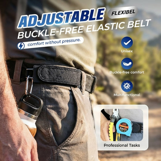 👖Last Day Special Price👍✨ No-Buckle Elastic Belt for Men & Women – Adjustable, Stretchable & Invisible Fit