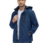 🔥Hot Sale 50% Off🎁Men's Lightweight Windbreaker Rain Jacket Raincoat with Detachable Hood for Hiking Fishing Activewear