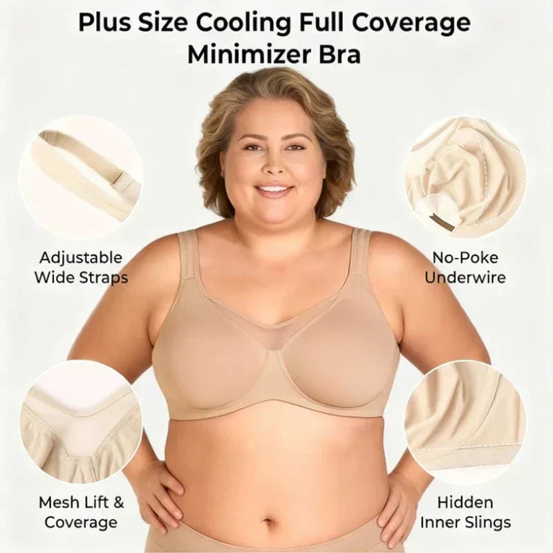 🏆Last Day £14.99!!- BUY 1 GET 1 FREE(Add 2pcs to your shopping cart)💐Women's Elegant Sheer Full Coverage Plus Size Bra