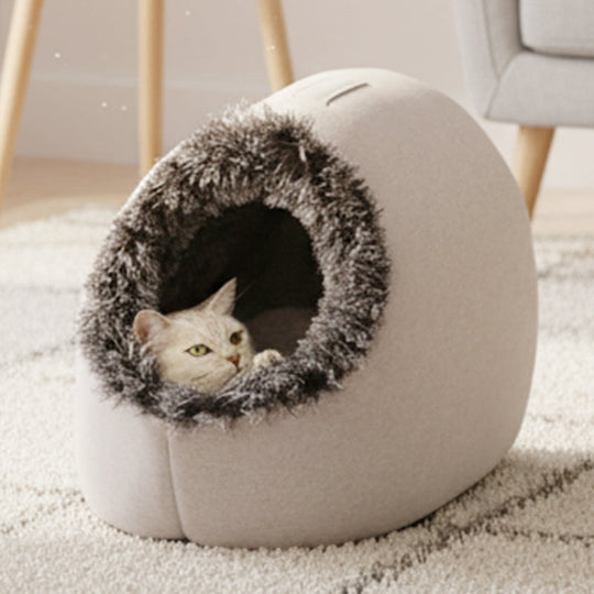 🥳2026 HOT SALE🥳💞50K+ SOLD!💥❄️🛡️ Flash Sale 50% Off! Cozy Pet Cave Bed – Your pet‘s safe haven for winter. Soft, warm & perfect for cuddle-up naps. Peace of mind for caring owners. 🛏️❤️