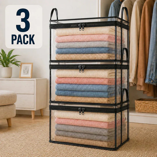 🔥Buy 2 Get 1 Free📦Portable Large Heavy-Duty Thick Plastic Clear Storage Box with Hinged Lid | Home, Travel & Camping