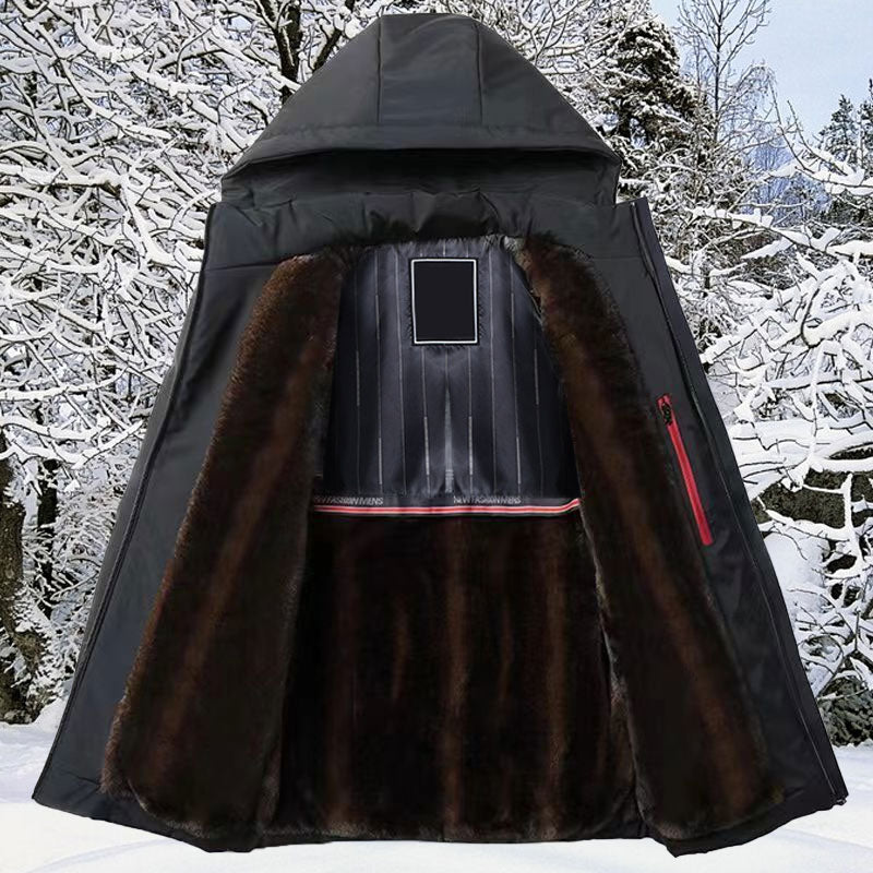 [Lämmin lahja] Miesten lämpöhupullinen Parka-takki