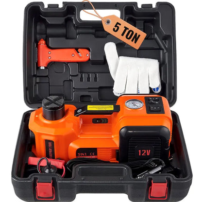 🔥Hot Sale 50% Off🔥5 Ton/11023 LBS Hydraulic Car Jack, Built-in Inflatable Pump and LED Light, Car Jack for SUV MPV Sedan Truck Change Tires Garage Repair