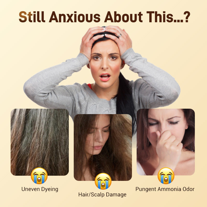 🍃Pure Natural Plant Extract Hair Color — Spot & Root Touch-Up, Ammonia-Free Herbal Formula, Gentle Color + Conditioning (Travel Size Available)