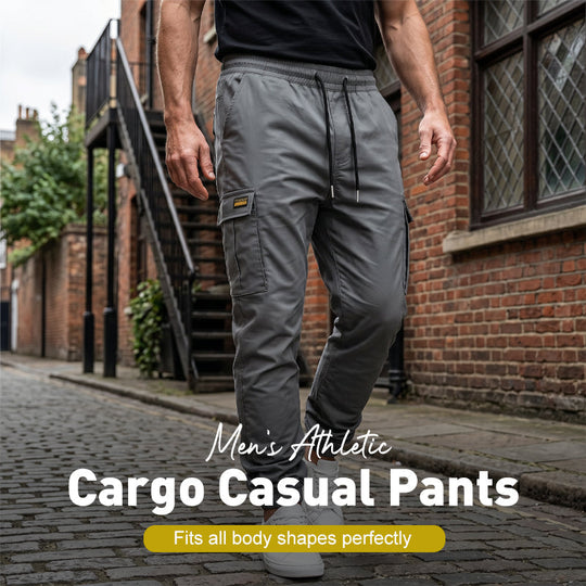 Men's Cargo Joggers – Drawstring Waist & Tapered Fit