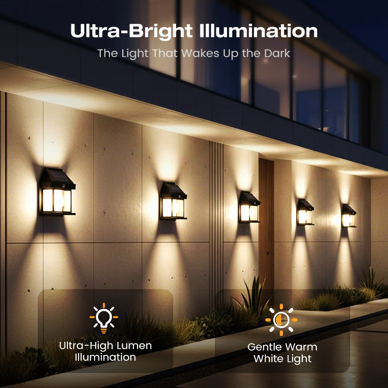 💡SOLAR WALL LIGHT - Motion Sensor & Weatherproof
