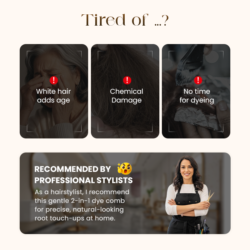2-in-1 Convenient Hair Dye Comb For Gray Hair