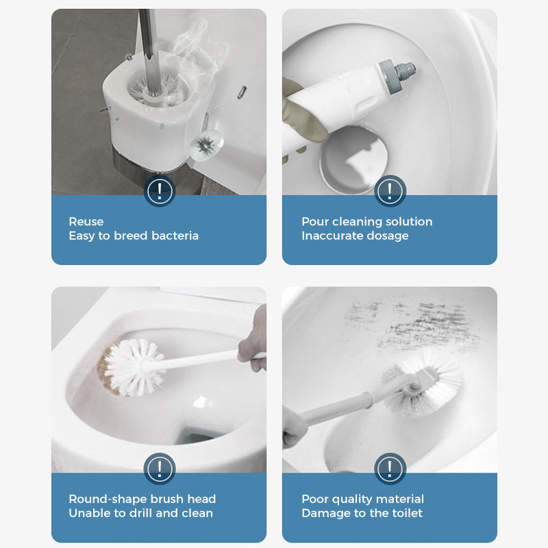 🚽 Disposable Toilet Cleaning System⚡– Hygienic One-Click Cleaning, No Residue Left, Easy to Use & Disposable 🧼